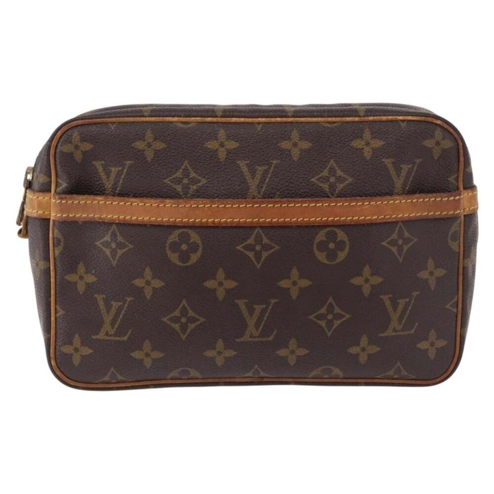 Louis Vuitton Monogram Compiegne 23 Clutch Bag Brown